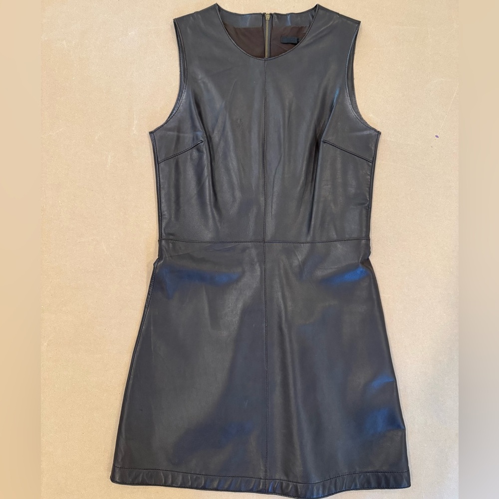 Jenni Kayne Black Leather Mini Dress